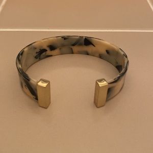 LOFT Plastic Mother of Pearl tortoise with gold detail cuff